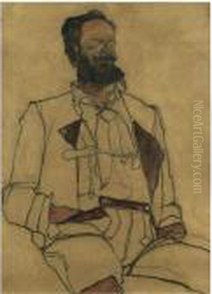 Bildnis Eines Herren Oil Painting by Egon Schiele