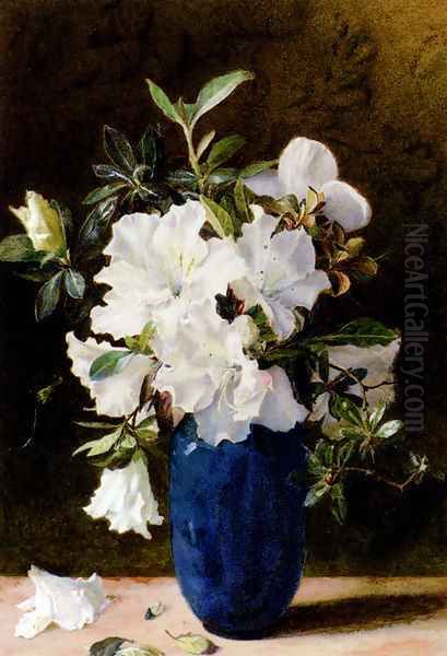 A Vase Of Azaleas Oil Painting by Kate Sadler