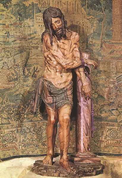 Christ at the Column Oil Painting by Diego de Siloe