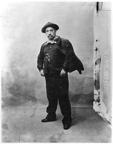 Lucien Guitry 1860-1925 as Coupeau in LAssommoir by Emile Zola 1840-1902 1900 Oil Painting by Sabourin