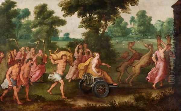 Allegory of the Month of August Oil Painting by Adriaan van Stalbemt