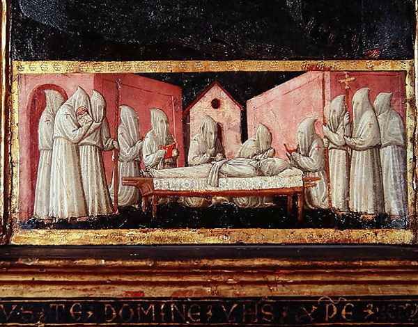 Funeral Scene, from The Virgin of Humility with Angels and Saints, c.1440 Oil Painting by Paolo di Stefano Badaloni Schiavo