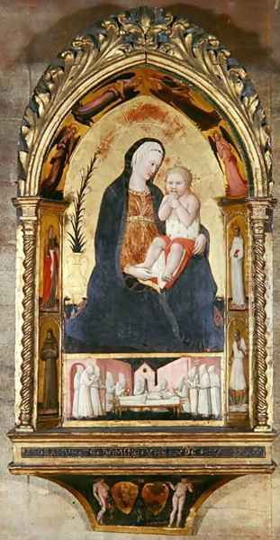 The Virgin of Humility with Angels and Saints, c.1440 Oil Painting by Paolo di Stefano Badaloni Schiavo