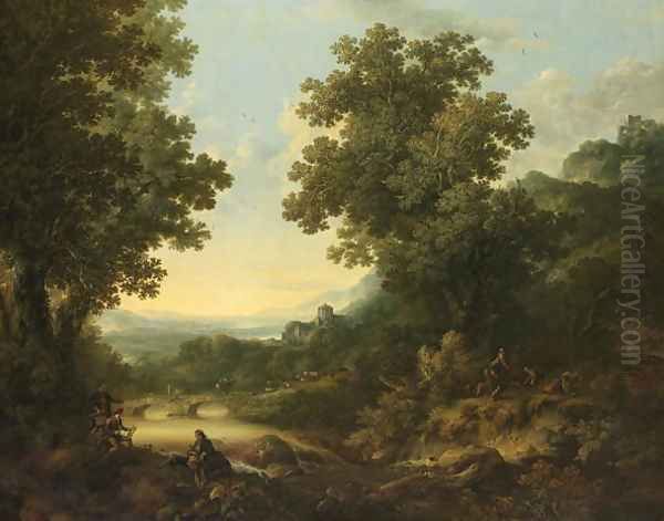 Pastoral Landscape Oil Painting by George, of Chichester Smith