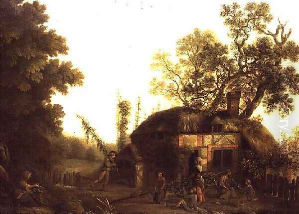 Hop-Picking, c.1760 Oil Painting by George, of Chichester Smith