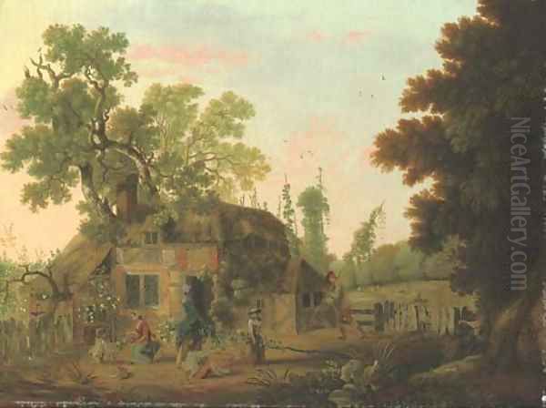 The Hop Pickers Oil Painting by George, of Chichester Smith