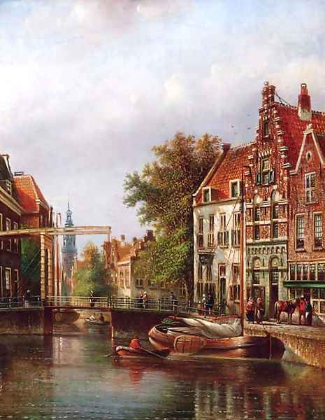 The Zuiderkerk, Amsterdam 2 Oil Painting by Johannes Franciscus Spohler