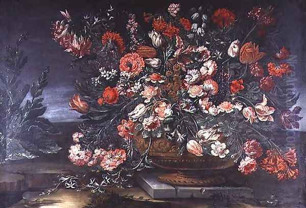 Still Life of Flowers Oil Painting by Andrea Scacciati