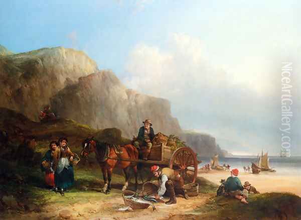 Scene in the Isle of Wight Oil Painting by Snr William Shayer