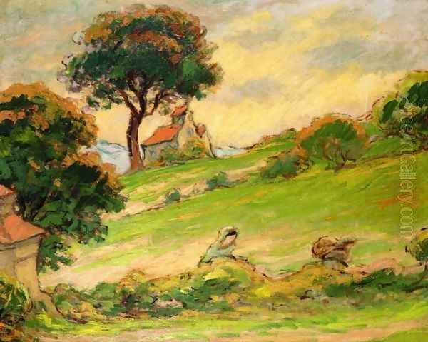 Breton Landscape Oil Painting by Claude Emile Schuffenecker