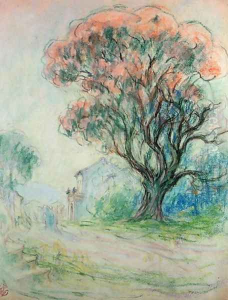 Pink tree Oil Painting by Claude Emile Schuffenecker