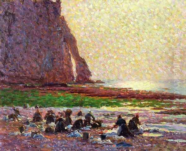 Laundresses by the Sea at Etretat Oil Painting by Claude Emile Schuffenecker