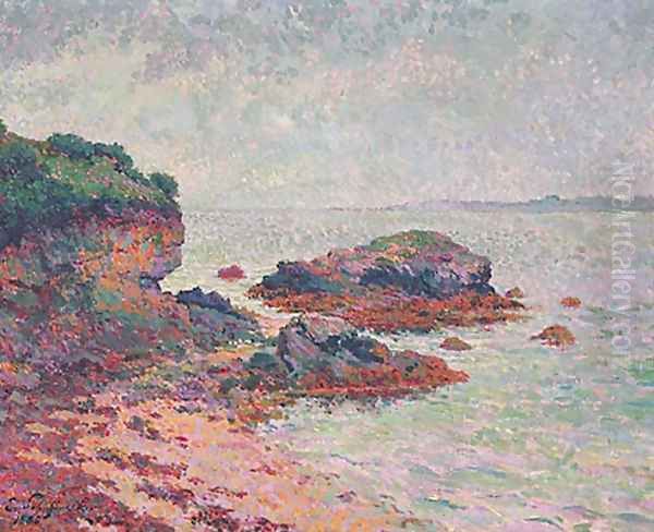 Cote Rocheuse en Bretagne Oil Painting by Claude Emile Schuffenecker