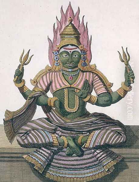 Parvati, from Voyage aux Indes et a la Chine by Pierre Sonnerat, engraved by Poisson, published 1782 Oil Painting by Pierre Sonnerat