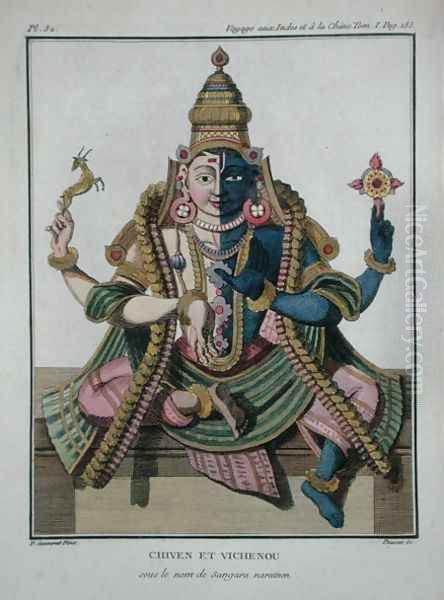 Hari-Hara, from Voyage aux Indes et a la Chin by Pierre Sonnerat, engraved by Poisson, published 1782 Oil Painting by Pierre Sonnerat