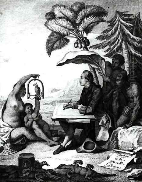 Pierre Sonnerat Drawing a Bird, from Voyage a la Nouvelle-Guinee, engraved by Marie Therese Martinet b.1731 1776 by Pierre Sonnerat