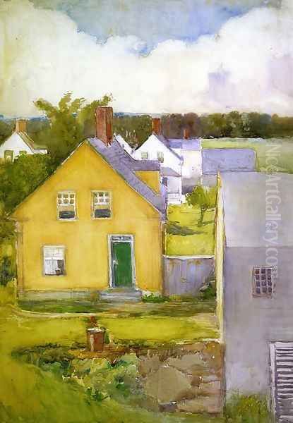 The Yellow House Oil Painting by Annie Gooding Sykes