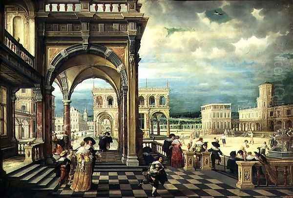 Italian Palace, 1623 2 Oil Painting by Hendrick van, the Younger Steenwyck