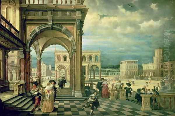 Italian Palace, 1623 Oil Painting by Hendrick van, the Younger Steenwyck