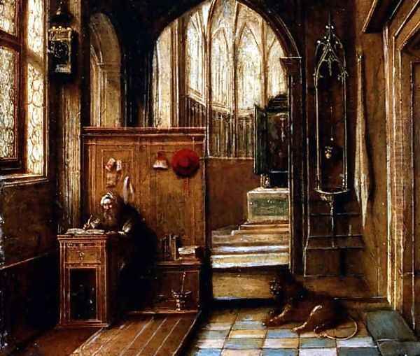 St. Jerome in his Study Oil Painting by Hendrick van, the Younger Steenwyck