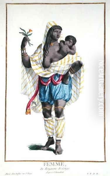 A Woman of the Congo, from Receuil des Estampes, representant les Rangs et les Dignites, suivant le Costume de toutes les Nations existantes, engraved by Pierre Duflos 1742-1816 published 1780 Oil Painting by Adriaan Schoonebeek