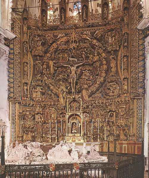 Main Altar Oil Painting by Gil de Siloe