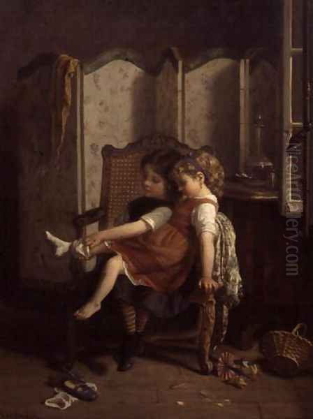 The Young Nursemaid Oil Painting by Paul Seignac