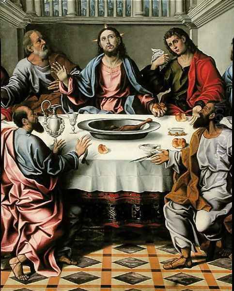 The Last Supper 2 Oil Painting by Girolamo da Santacroce