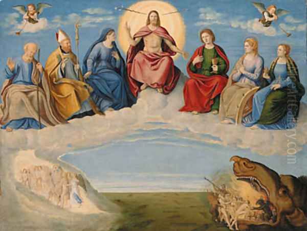 The Last Judgement Oil Painting by Girolamo da Santacroce