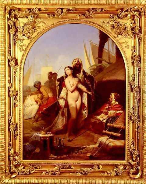 The Slave Market Oil Painting by Frederic Henri Schopin