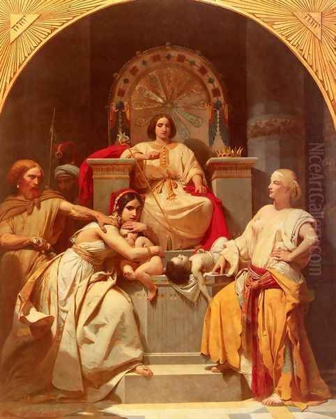 The Judgement Of Solomon Oil Painting by Frederic Henri Schopin