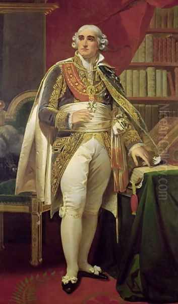 Portrait of Jean-Jacques-Regis de Cambaceres 1753-1824 Oil Painting by Frederic Henri Schopin