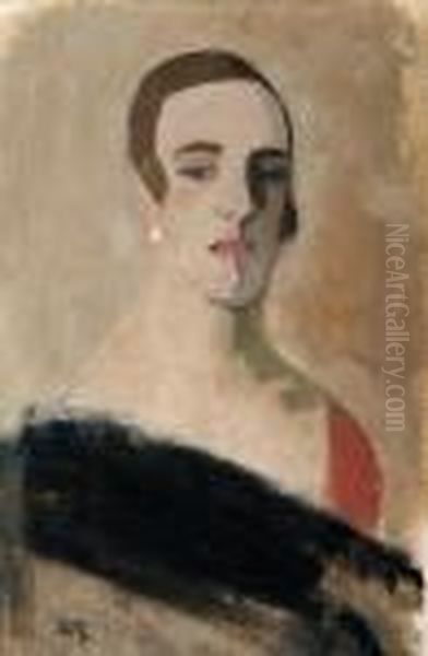 Eva Tigerstedt Oil Painting by Helene Schjerfbeck