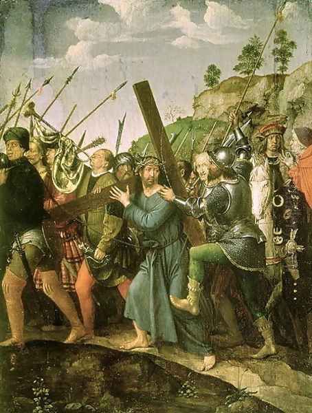 Christ Carrying the Cross, 1518-25 Oil Painting by Michel Sittow