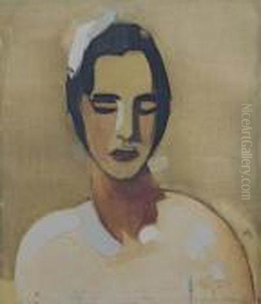 Kalifornialainen Kaliforniskan (girl From California) Oil Painting by Helene Schjerfbeck