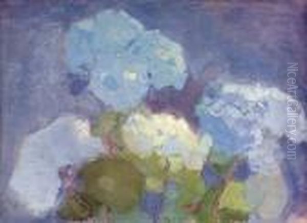 Hortensia (hydrangea) Oil Painting by Helene Schjerfbeck