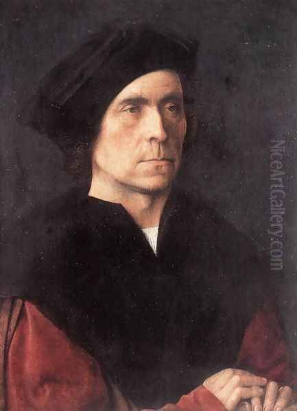 Portrait of a Man 1510s Oil Painting by Michel Sittow