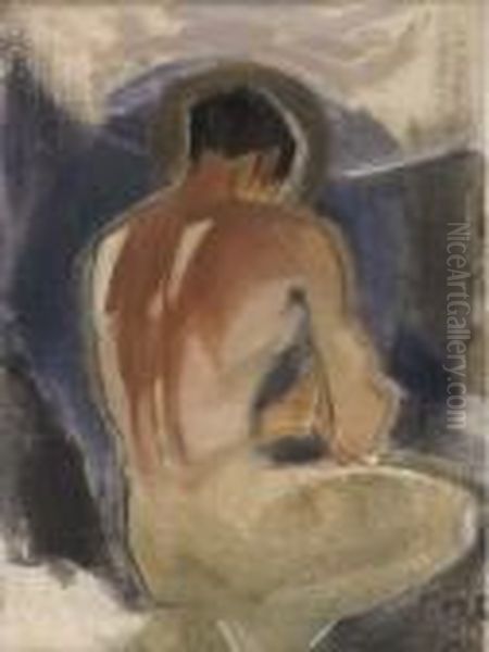 Robber At The Gate Of Paradise Oil Painting by Helene Schjerfbeck