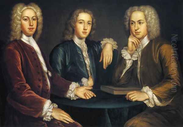 Daniel, Peter, and Andrew Oliver Oil Painting by John Smibert