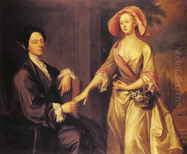 Sir Archibald and Lady Grant Oil Painting by John Smibert