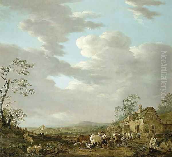 Autumn Landscape Oil Painting by Jacob van Strij