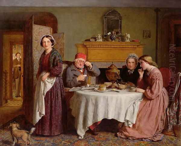 The Expected Lover - Will they Give their Consent Oil Painting by George Smith