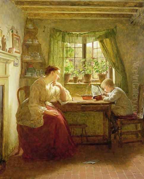 Musing on the Future, 1874 Oil Painting by George Smith