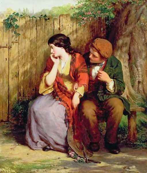 Moment of Suspense, 1861 Oil Painting by George Smith