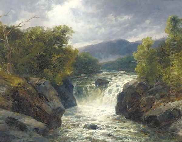 A Highland torrent Oil Painting by John Brandon Smith