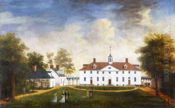 Mount Vernon from the Carriage Entrance Oil Painting by Edward Savage