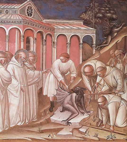 Stories from the Legend of St Benedict (detail) 1387 Oil Painting by Luca Spinello Aretino