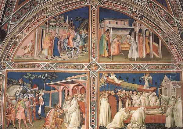 Stories from the Legend of St Benedict 1387 Oil Painting by Luca Spinello Aretino