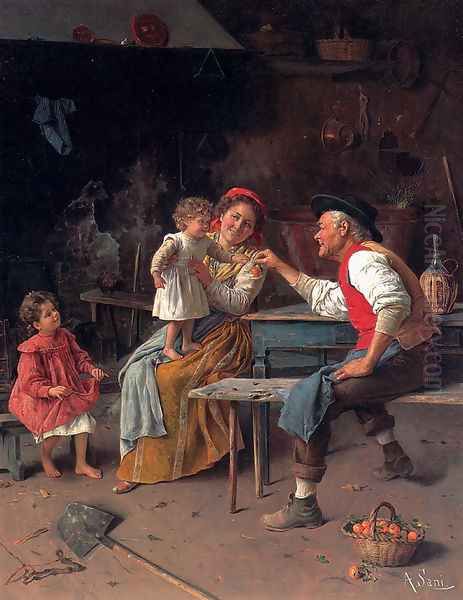 A Gift From Grandpa Oil Painting by Alessandro Sani