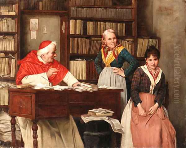 The lecture Oil Painting by Alessandro Sani